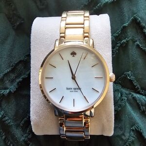Kate Spade Rose Gold-Tone Watch with White Face